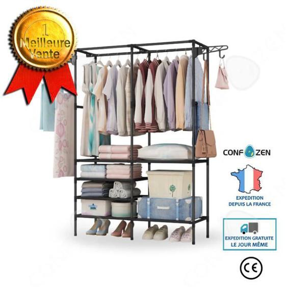 CONFO® Cintre chambre vertical porte-vêtements couloir sac porte-manteau patère simple étage porte-manteau cintre en fer forgé mode