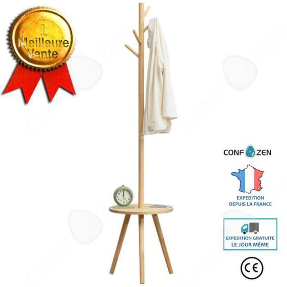 CONFO® Cintre cintre bois massif simple porte-manteau bois sur pied chambre unipolaire chambre porte-vêtements