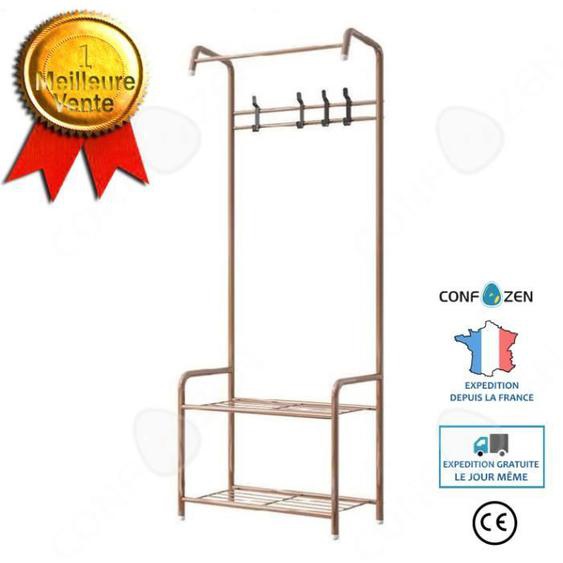 CONFO® Cintre étagère chaussures porte créative porte rangement armoire à chaussures cintre intégré à double usage multifonctionnel