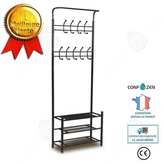 CONFO® Cintre multifonctionnel étagère à chaussures combinaison avec cintre cintre armoire à chaussures ménage salon simple et créat