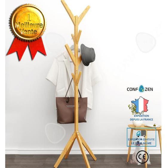 CONFO® Cintre porte-manteau massif Salle de plancher porte-manteau moderne Vêtements ménagers suspendus sac de rangem