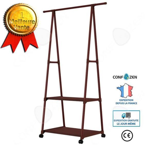 CONFO® Cintre Sol simple en fer forgé Porte-chapeaux Derrière porte Etagères Porte-vêtements Porte-manteaux Porte-manteaux simple Ch