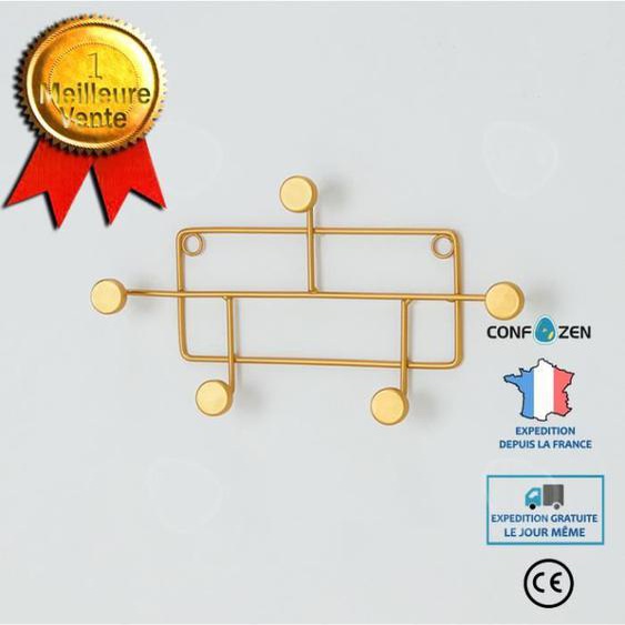 CONFO® Crochet mural sans perforation métal crochet porte-manteau derrière tenture murale rangée crochet nordique lumière luxe