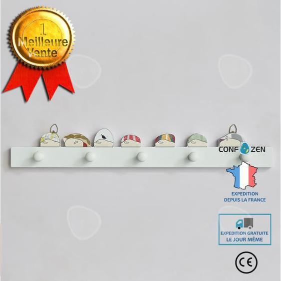 CONFO® Porte-cintres dessin animé nordique crochets muraux porte-clés sans poinçon ménage gris vêtements crochets chambre crochets m