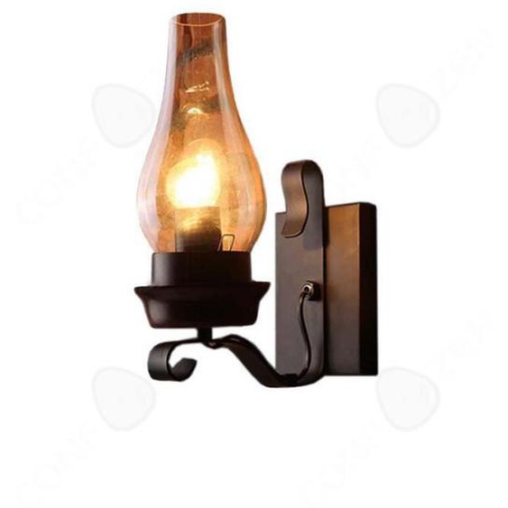 CONFO® Style américain rétro mur lampe personnalité simple créatif restaurant chambre couloir escalier en fer forgé applique murale