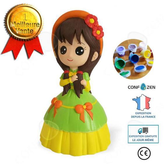 CONFO® Tirelire colorée Poupée sans gypse Fait à la main DIY Vinyle peint Embryon blanc Jouets pour enfants Divertissement
