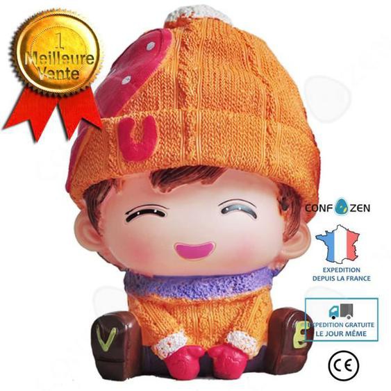 CONFO® Tirelire maternelle enfants bricolage à la main puzzle peint à la main jouets cadeaux danniversaire vinyle graffiti blanc