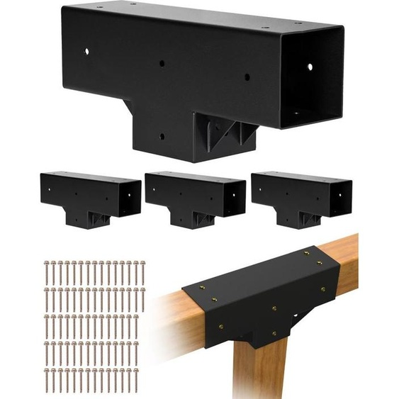 Connecteur de poteau 4x - Angle de poteau Pergola Support - Pour poteau 92x92mm