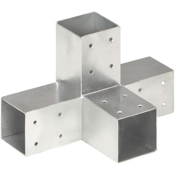 Connecteur de poteau Forme en X Métal galvanisé 71x71 mm