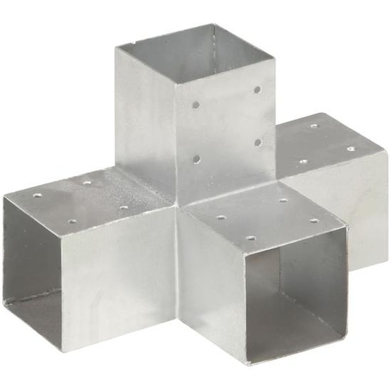 Connecteur de poteau Forme en X Métal galvanisé 91x91 mm