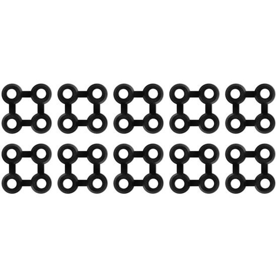 Connecteurs de tapis 10 pcs caoutchouc noir