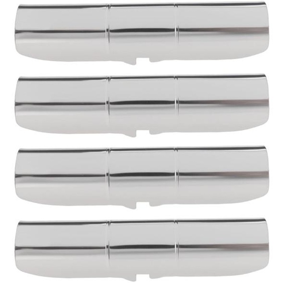 Connecteurs pour tringles à rideaux en acier inoxydable, lot de 4, pour tubes de 25-28 mm, dimensions : 110 x 25 x 0,5 mm