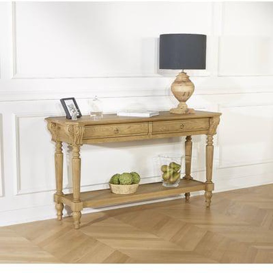 Console 2 tiroirs en chêne CLAUDE