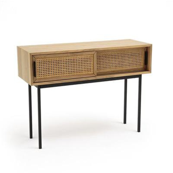 Console chêne portes cannées WASKA