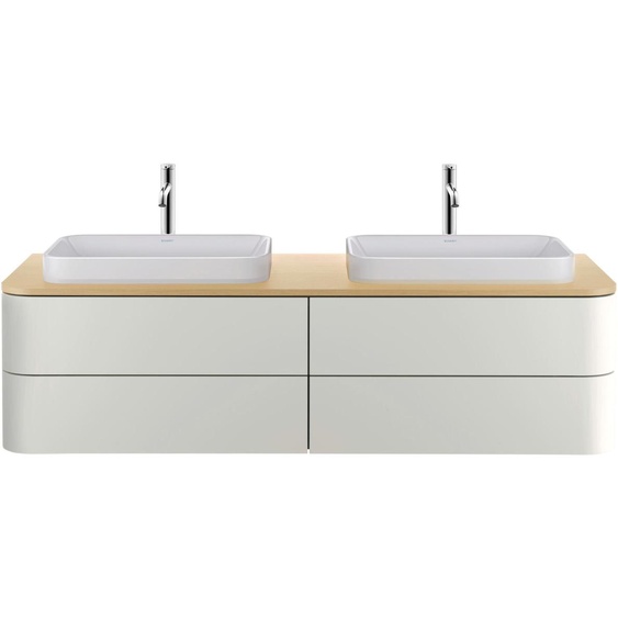 Console de lavabo Duravit Happy D.2 Plus HP032HB7171 160x55cm, avec 2 découpes, chêne méditerranéen
