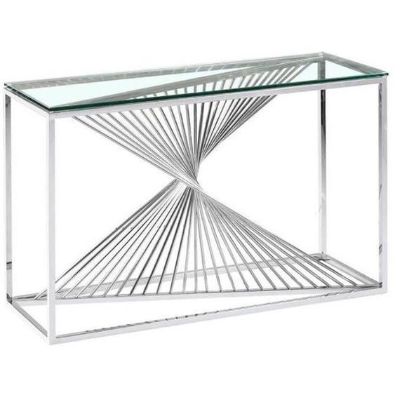 Console Design En Verre tanya 120cm Argent - Paris Prix