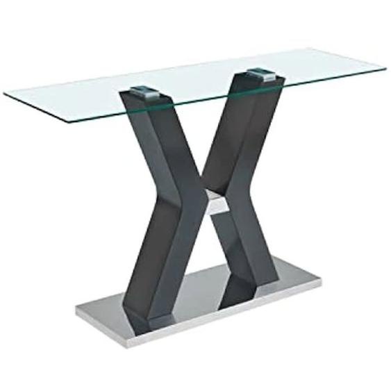 Console - DKD HOME DECOR - Noir - Verre trempé - Bois MDF - 120x40x76 cm