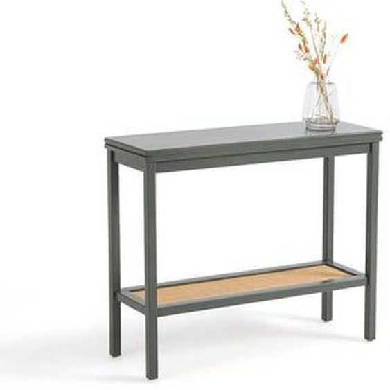 Console double plateau pin massif et cannage Gabin