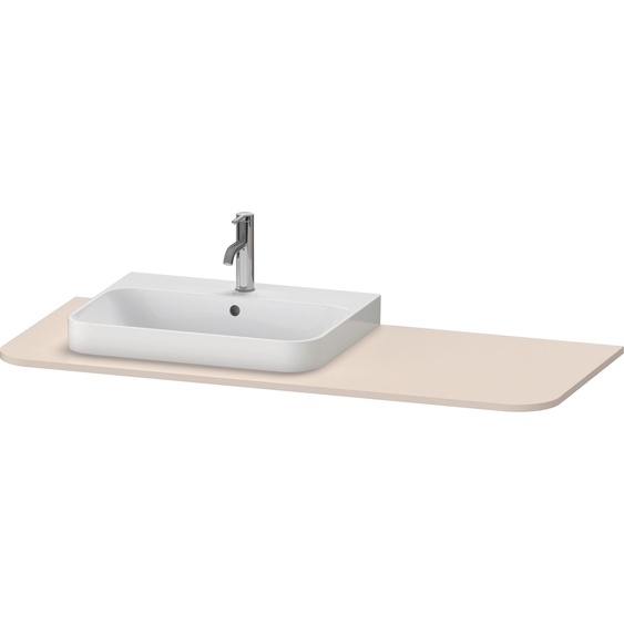 Console Duravit Happy D.2 Plus, 1300x550 mm, 1 découpe à gauche, pour meuble sous-lavabo HP4942, HP4962, HP4972, HP031KL8383