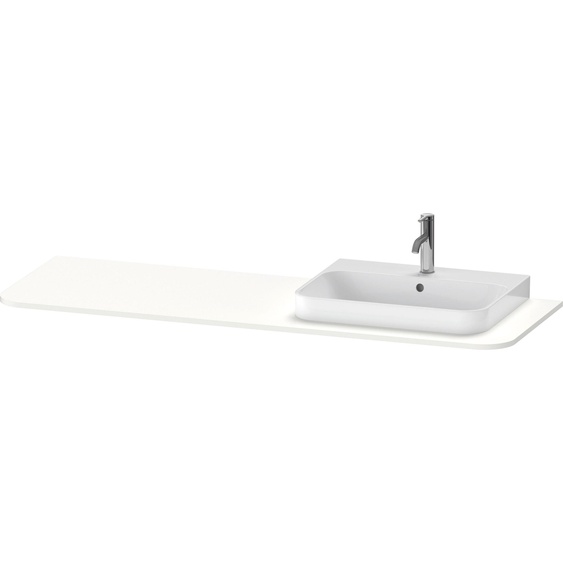 Console Duravit Happy D.2 Plus, 1600x550 mm, 1 découpe à droite, pour meuble sous-lavabo HP4944, HP4963, HP4973, HP031HR8484