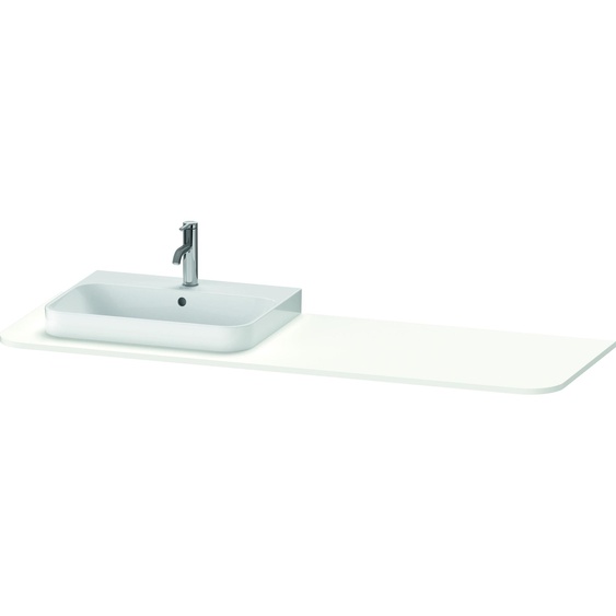 Console Duravit Happy D.2 Plus, 1600x550 mm, 1 découpe à gauche, pour meuble sous-lavabo HP4944, HP4963, HP4973, HP031HL3636