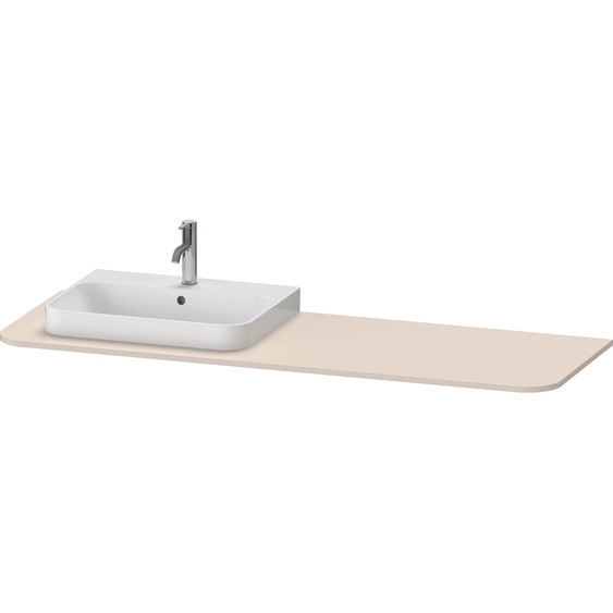 Console Duravit Happy D.2 Plus, 1600x550 mm, 1 découpe à gauche, pour meuble sous-lavabo HP4944, HP4963, HP4973, HP031HL8383