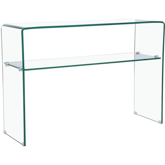 Console Genova - 110 x 35 x 75 cm - Verre courbé transparent