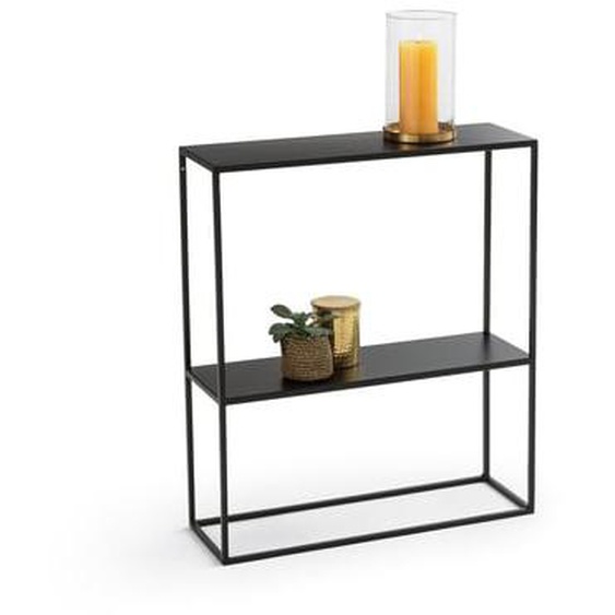 Console métal acier double plateau, Hiba