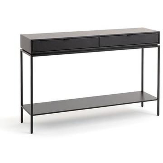 Console métal acier et cuir Réalto