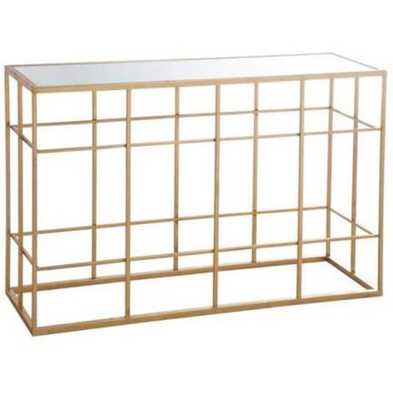 Console Métal or et Verre miroir - SCINTILL - L 120 x l 40 x H 77