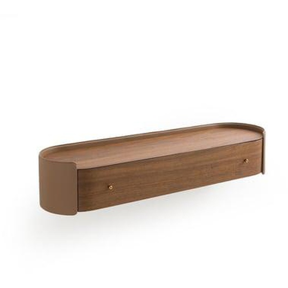 Console murale noyer/cuir, Firmo