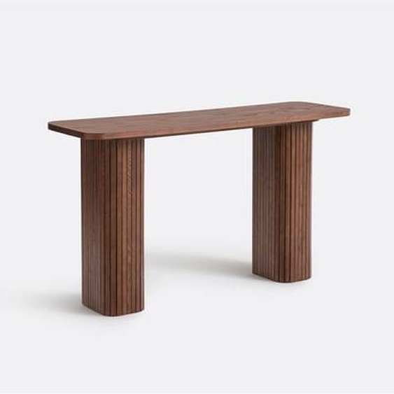 Console plaqué frêne teinté noyer, Latti