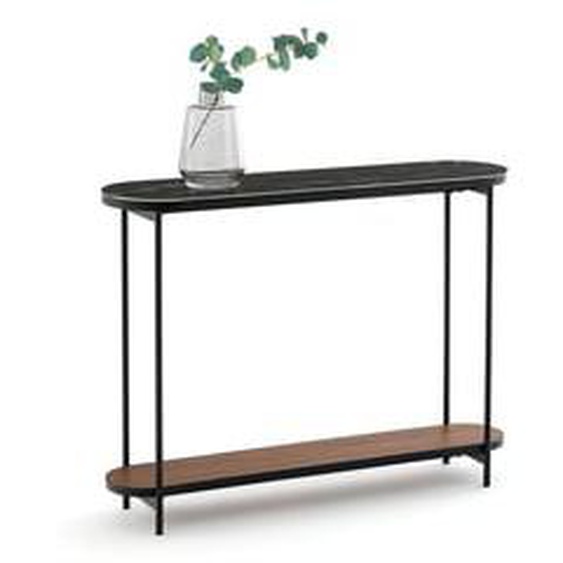 Console plateau verre effet marbre, Gil