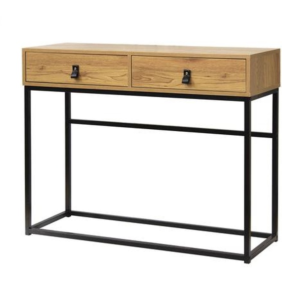 Console Stockies Style Industriel - 2 Tiroirs -