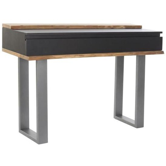 console Table en bois de manguier coloris marron-noir - Longueur 115 x Profondeur 40 x Hauteur 80 cm
