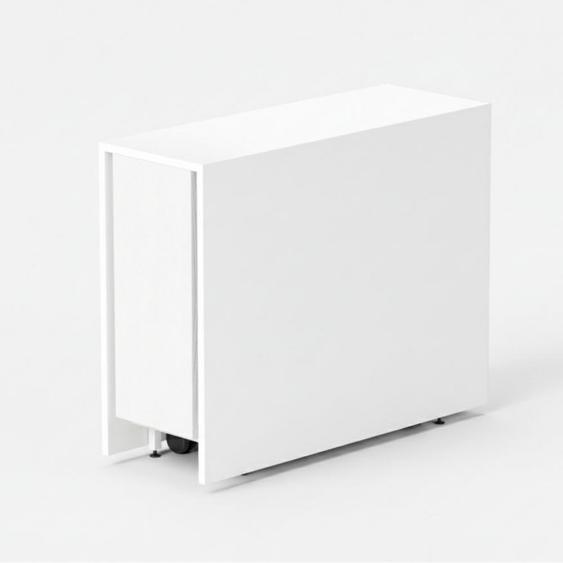 Console Table pliante 6 couverts ARCHIMEDE structure métal plateau stratifié blanc