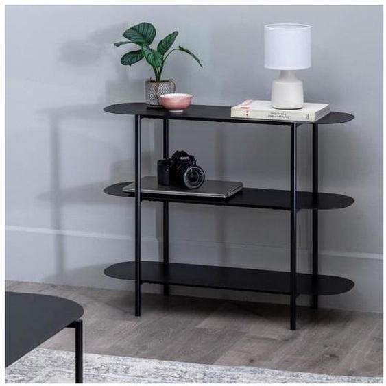 Console - TOUSMESMEUBLES - URBAN - Métal - Noir - Design minimaliste