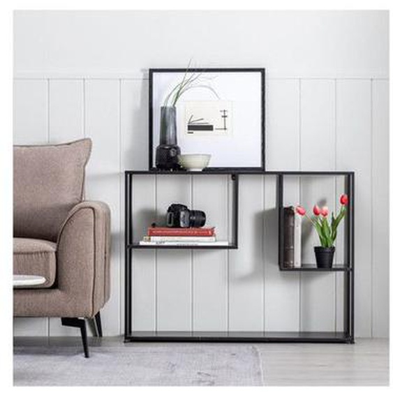 Console - URBAN - Minimaliste - Métal Noir - L 100 x l 26 x H 75 cm