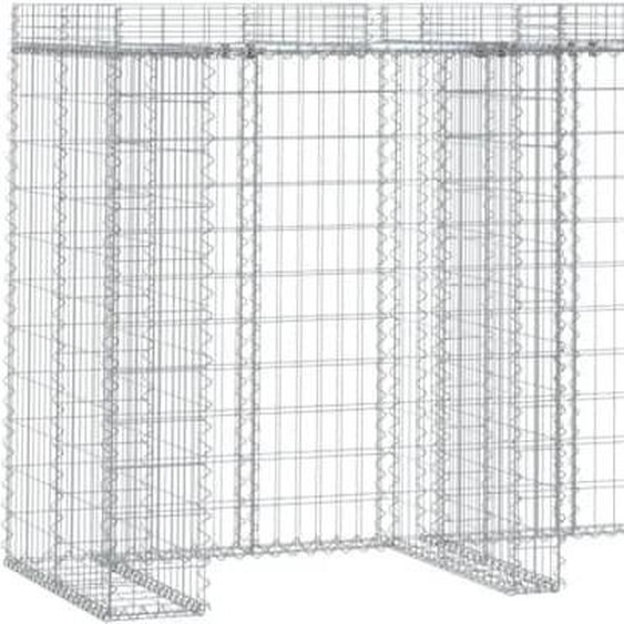 Conteneur à déchets en gabion 350x91x120 cm Fer galvanisé