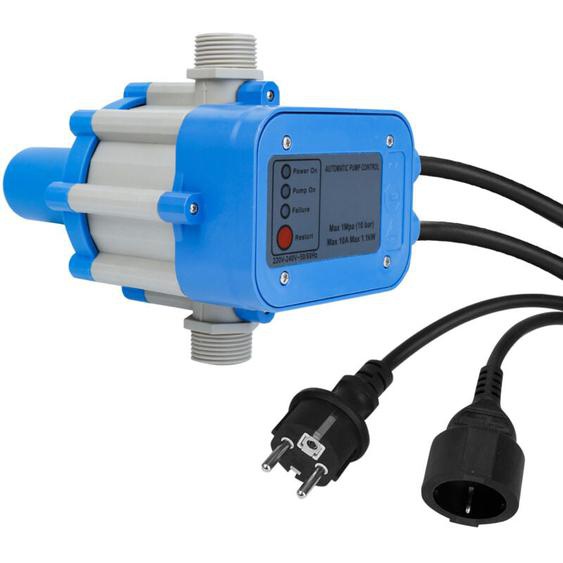 Contrôle de la pompe, Commande de pompe,protection contre la marche à sec, pressostat, puits profond- DPS-1 bleu avec cordon dalimentation - Einfeben