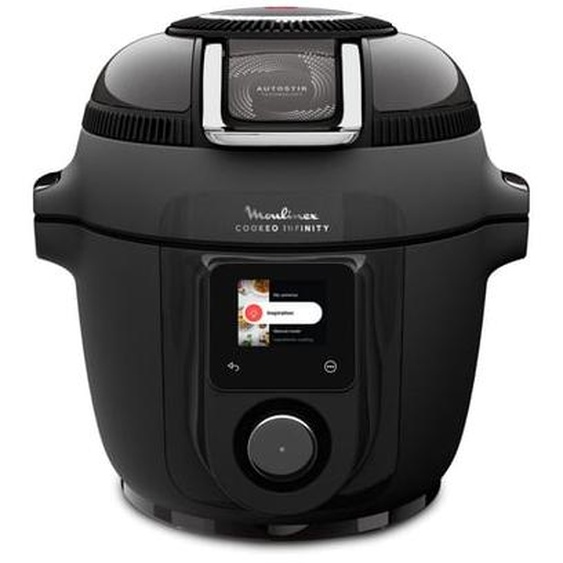 Cookeo Multicuiseur Airfryer Cookeo Infinity avec pale Noir CE9828F0 20 modes de cuisson, 6,5 L