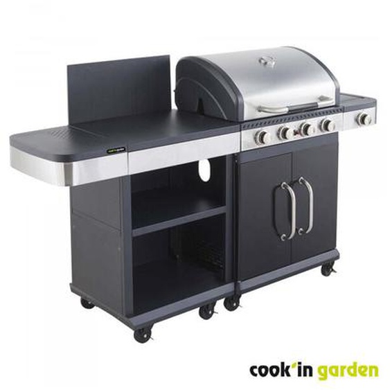 Cookin Garden - Barbecue gaz fidgi 4 + desserte