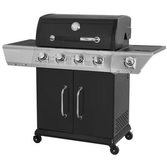 Grand choix de magnifiques barbecues pour balcon et jardin DUKE Barbecue a gaz 5 feux Grille + plancha fonte 84 x