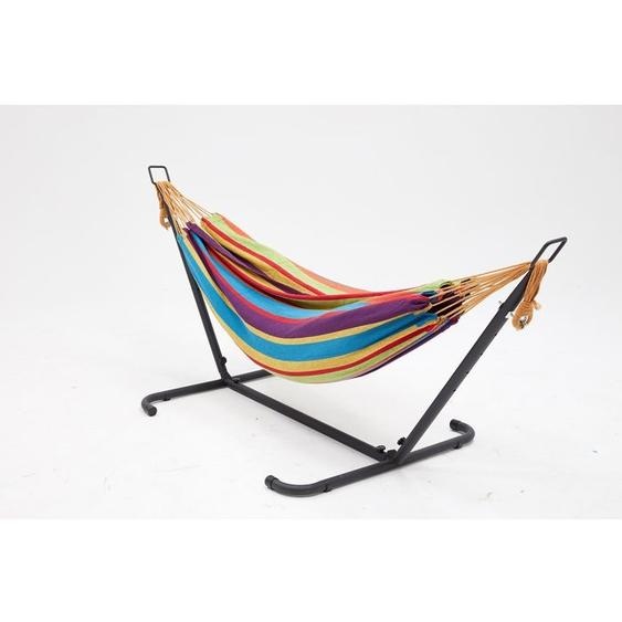 Copacabana arc-en-ciel - Hamac sur pied 26 m avec toile en tissu multicolore
