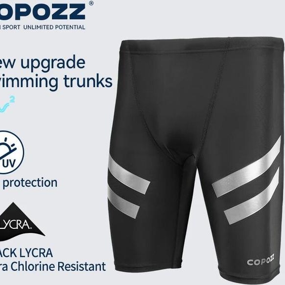 COPOZZ-Maillot de bain respirant à séchage rapide pour homme, short de natation, short de compétition, maillot de bain dentraînement sportif, pantalon de plage