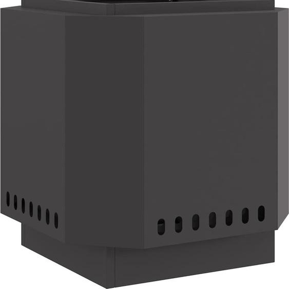 Corbeille à feu sans fumée Noir 48 x 48 x 51 cm Acier
