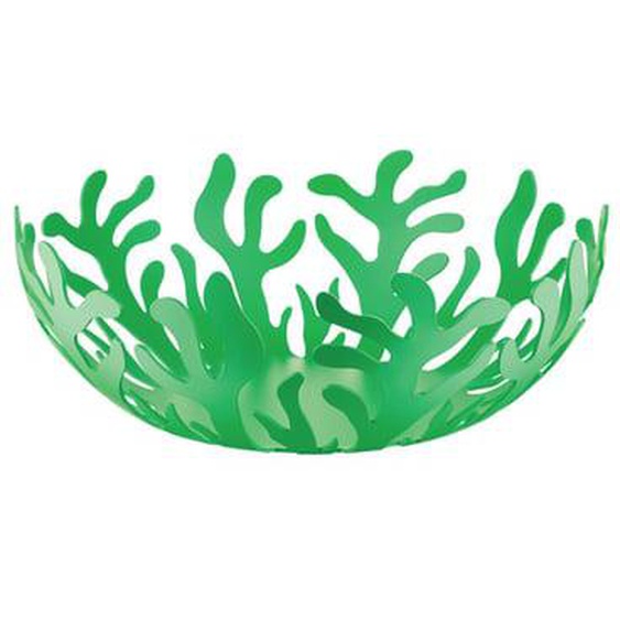 Corbeille à fruits Mediterraneo Ø29 cm en acier vert
