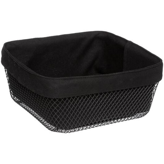 Corbeille à pain filaire carrée noire 25,5cm Maya