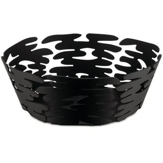 Corbeille ronde Ø18 cm BARKET en acier noire