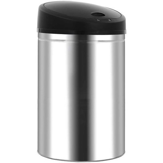 Corbeilles à papier Noir Acier inoxydable